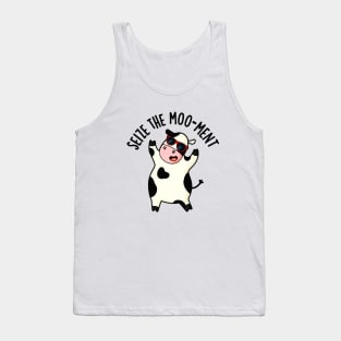 Seize The Mooment Funny Cow Pun Tank Top